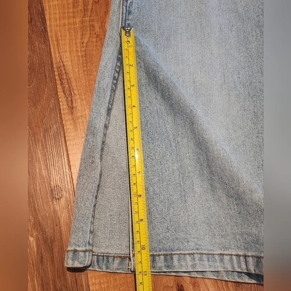 Tyte Flare Jeans Split Hem Light Wash Junior's Size 7 - Picture 7 of 15